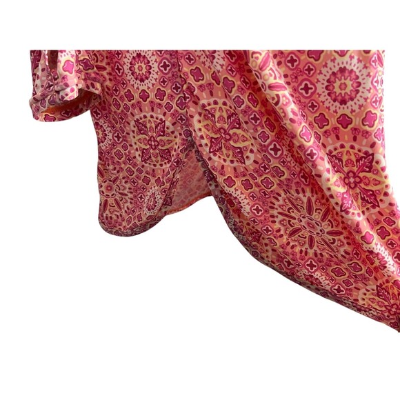 Coolibar UPF 50+ Seacoast Beach Cover-up Dress Size XS Pink Floral LS Hoodie - Picture 5 of 9